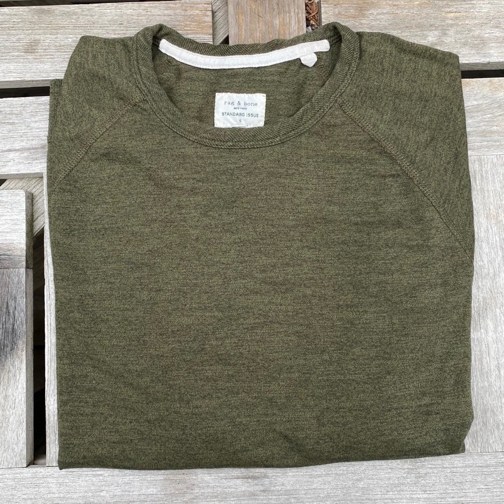 Rag&Bone Dark Green  long sleeve tee Small